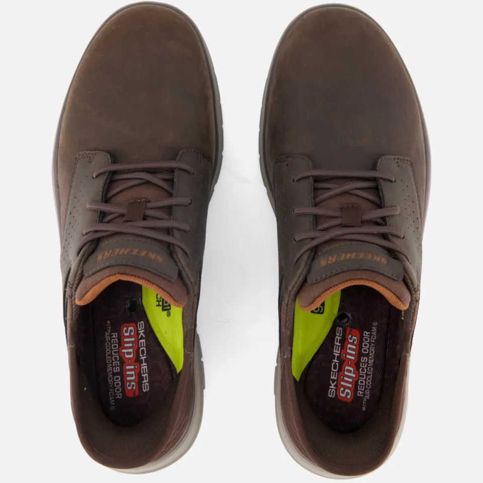 Skechers Slip-ins Orell Yates veterschoenen bruin, foto 7
