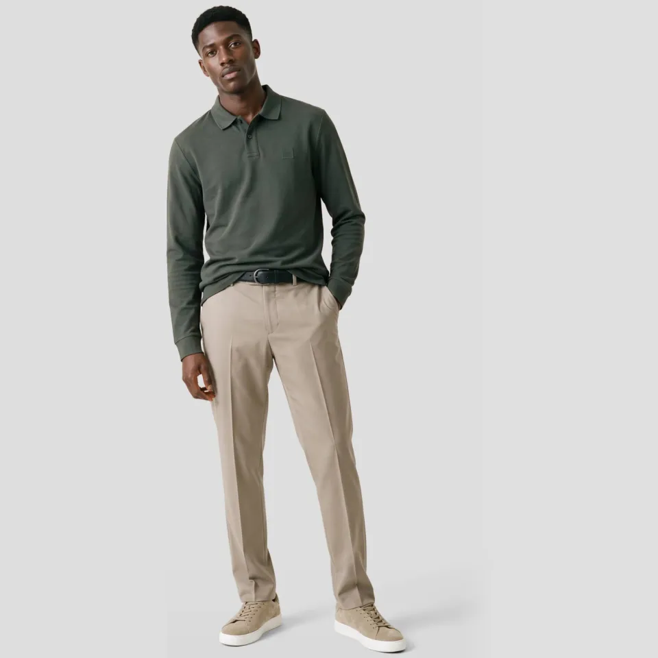 Boss slim fit polo met logo - open green, foto 3