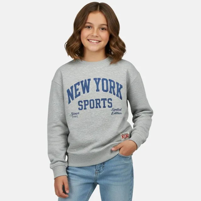 Cars sweater met print - grijs Grijs melange/blauw