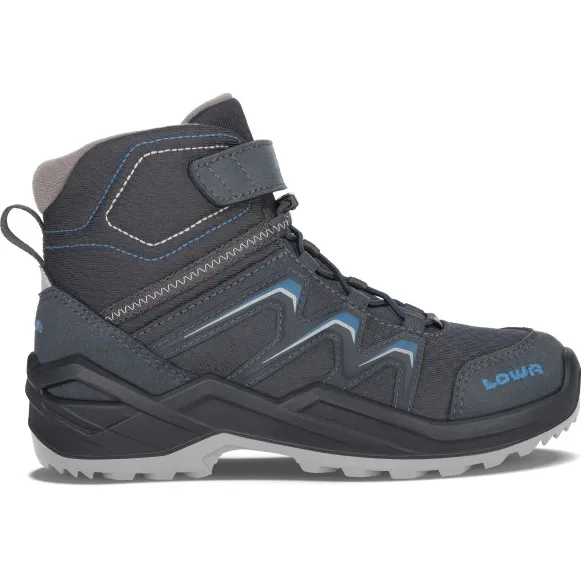 Lowa Maddox Warm GTX Mid Junior winterschoen blauw/grijs