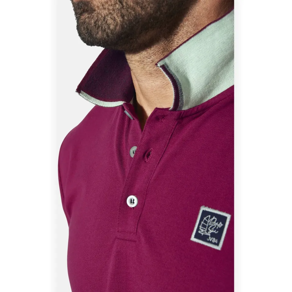 Jan Vanderstorm regular polo MORLAN Plus donkerrood, foto 6