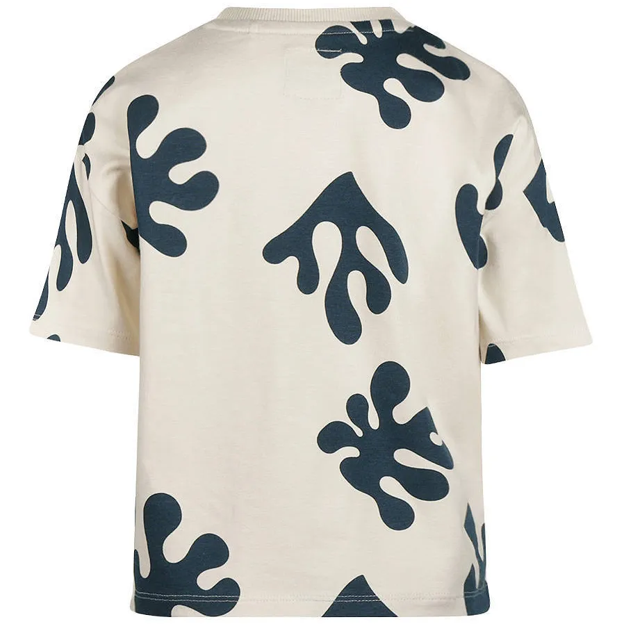 Koko Noko T-shirt ecru all-over print blauw, foto 3