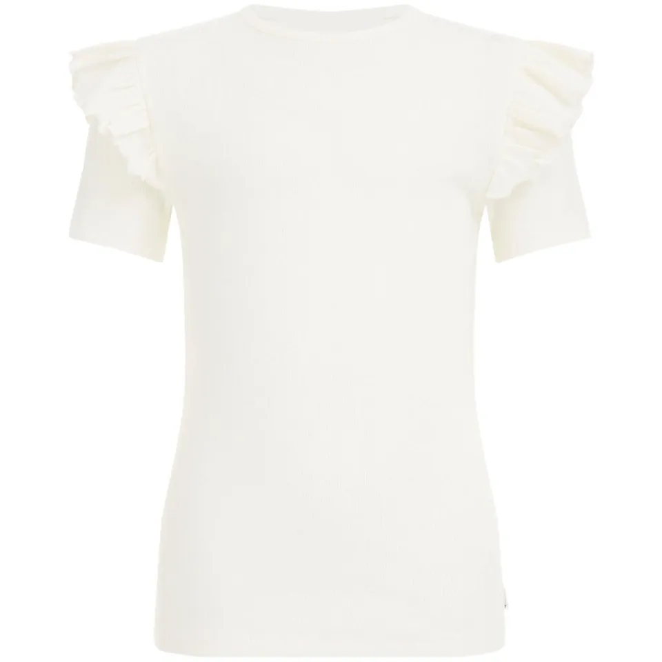 WE Fashion t-shirt met ruches wit, foto 2