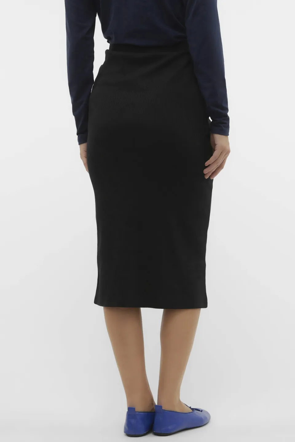 Vero Moda Maternity ribgebreide zwangerschapsrok VMMLAVENDER zwart, foto 3