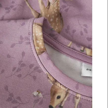 NAME IT MINI Bambi sweater roze All over print, foto 3
