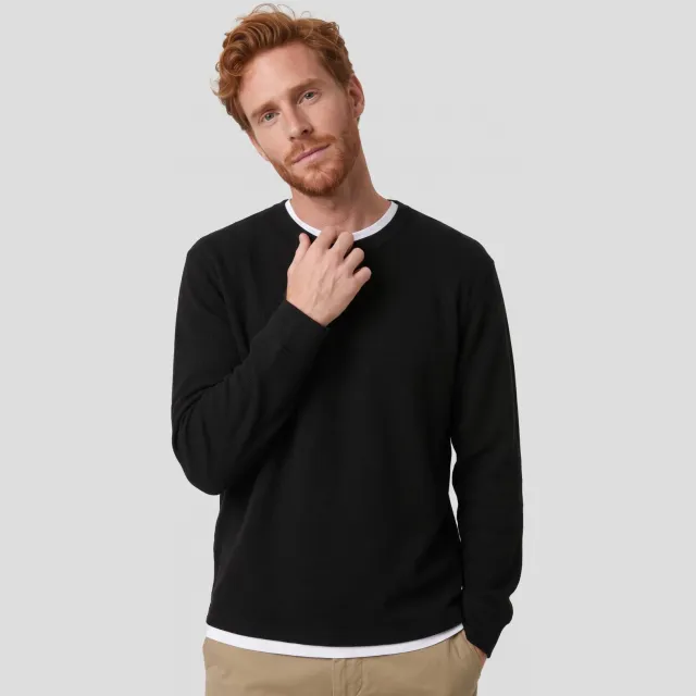 Boss regular fit longsleeve - zwart, foto 3
