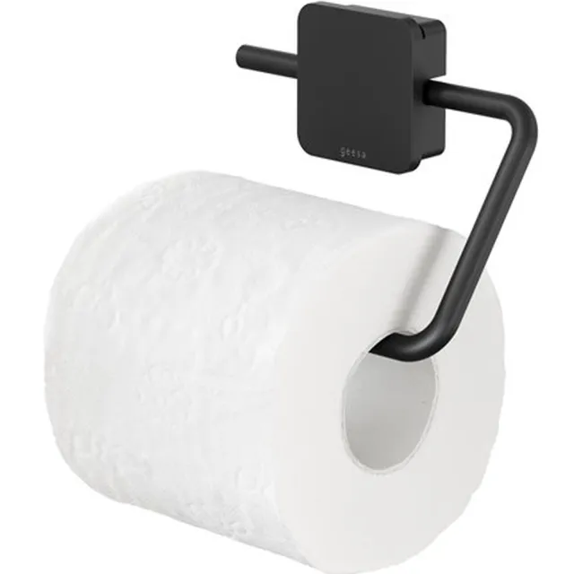 Geesa Topaz toiletrolhouder zonder klep mat zwart