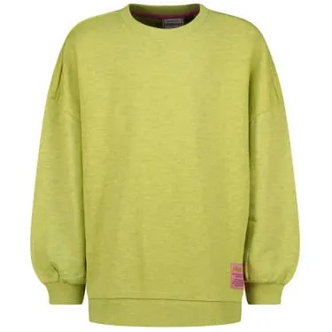 Vingino oversized sweater - limegroen Meisjes Katoen Ronde hals Effen