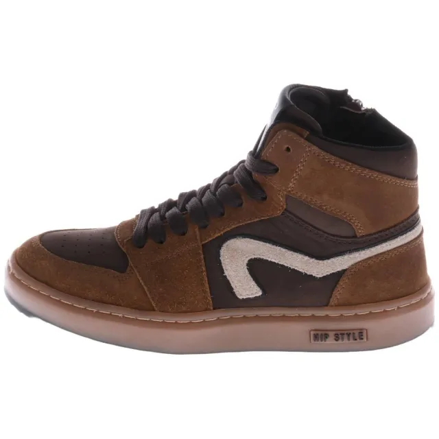 Hip leren sneakers - bruin, foto 2