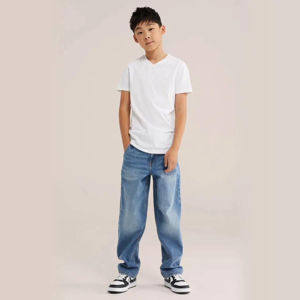 WE Fashion WE Fundamentals basic T-shirt wit, foto 4
