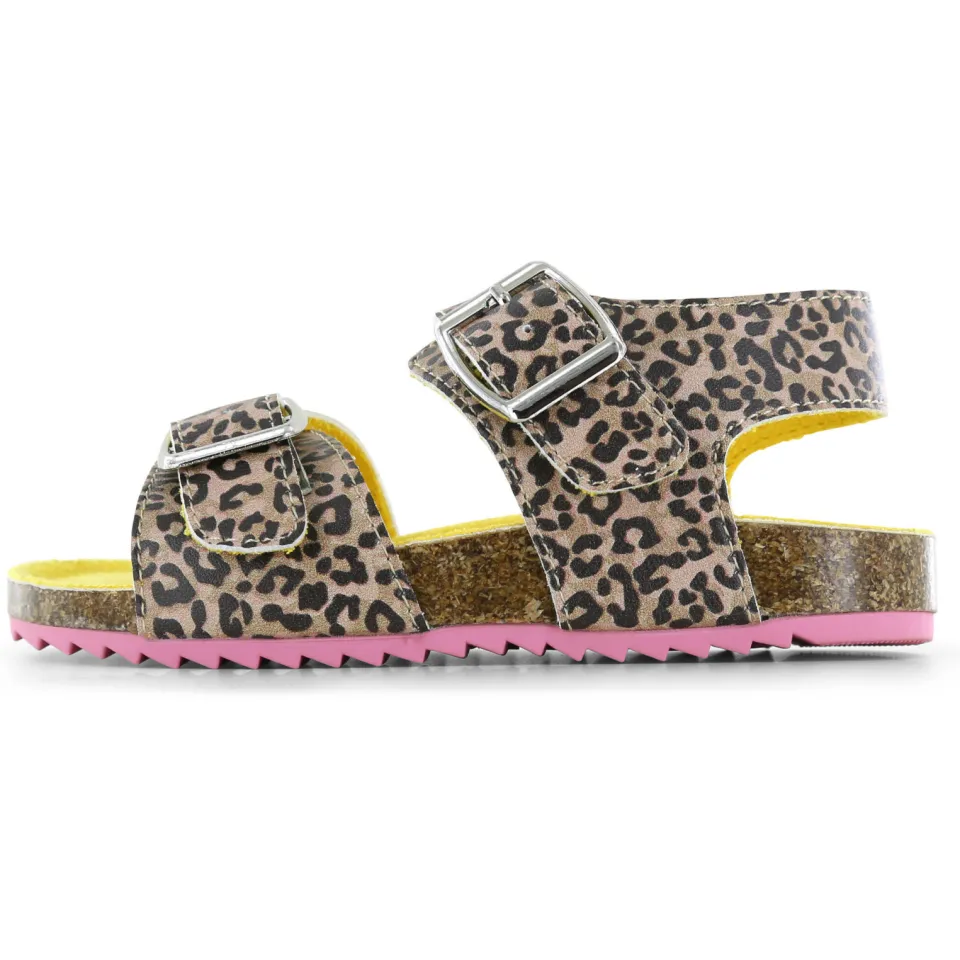 Go Banana's sandalen met panterprint bruin, foto 4
