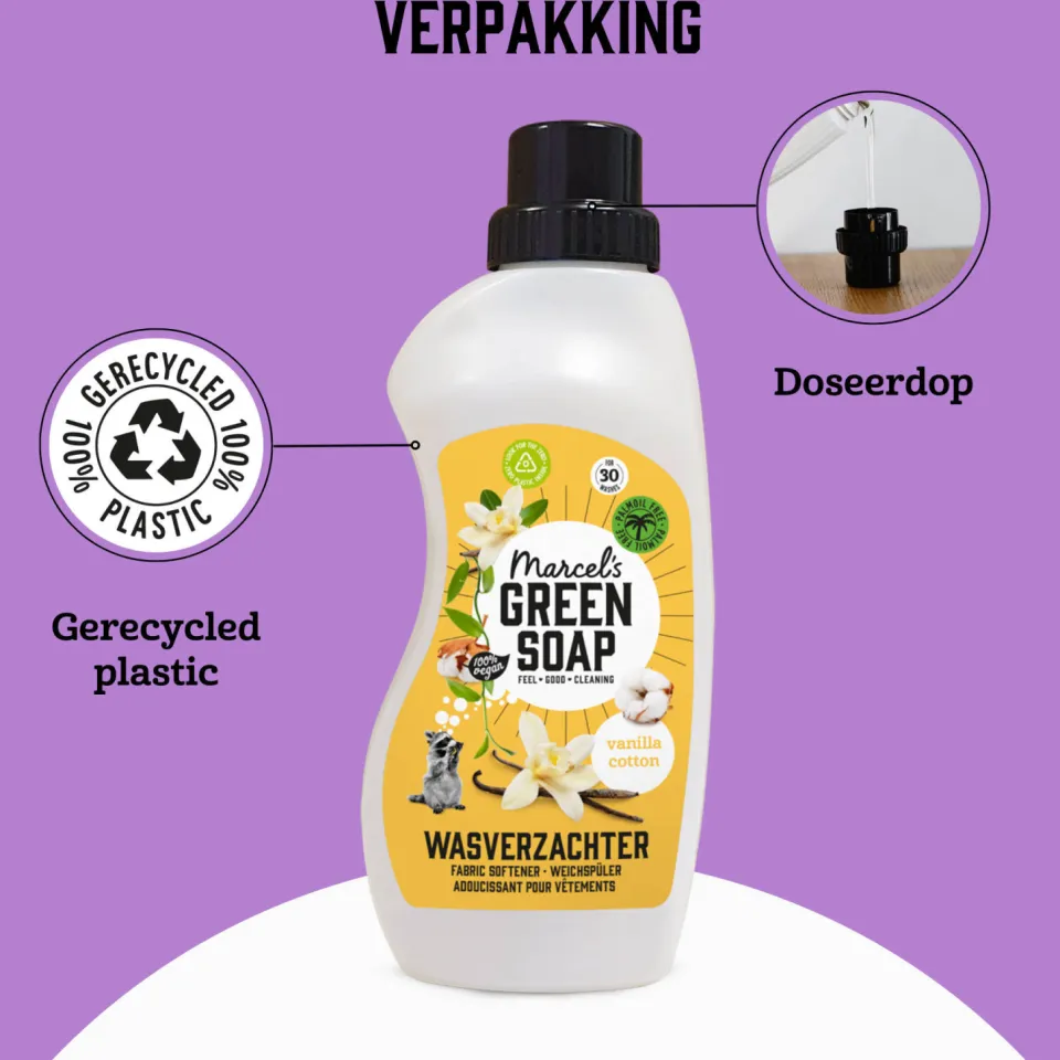 Marcel's Green Soap wasverzachter Vanille & Katoen, foto 5