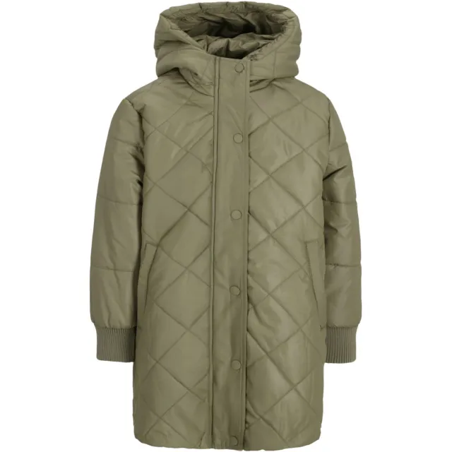 Like Flo quilted winterjas met split groen, foto 2