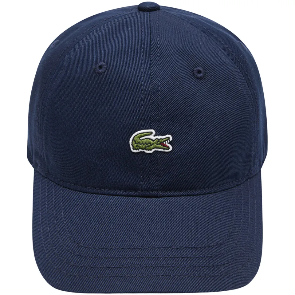 Lacoste katoenen pet met logo - donkerblauw, foto 3