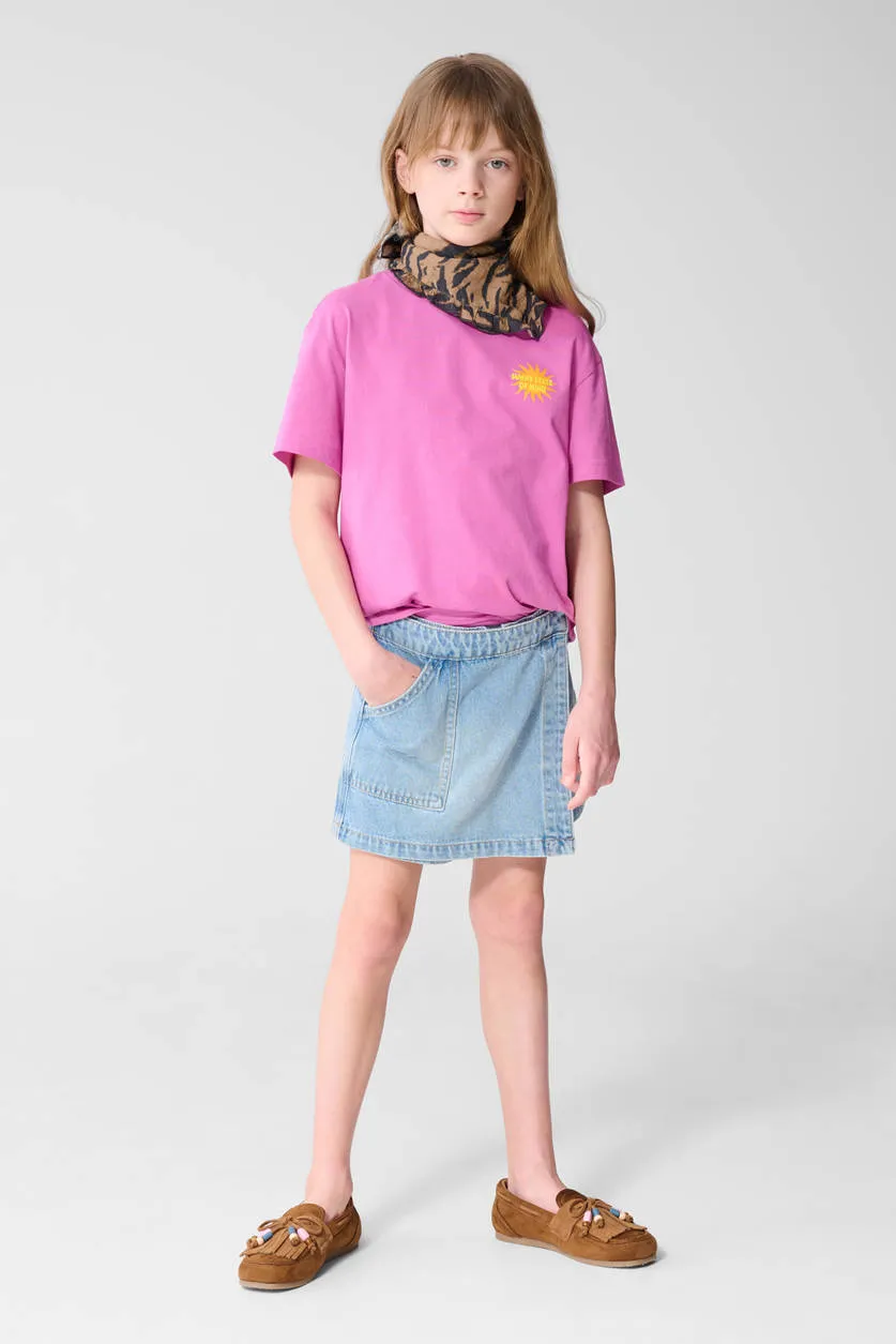Shoeby skort lichtblauw denim Bleached