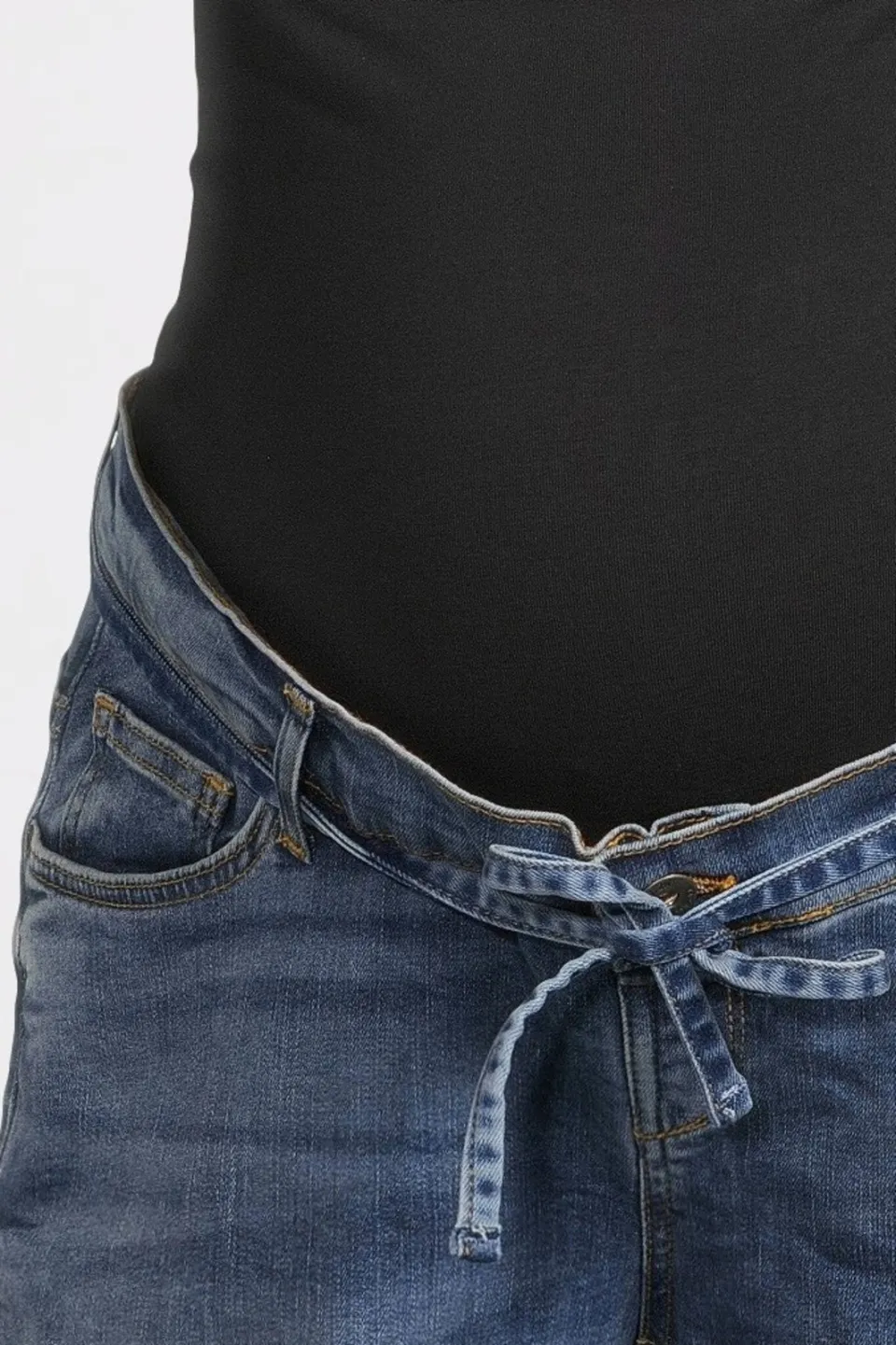 LOVE2WAIT zwangerschaps tapered jeans medium blue denim, foto 6