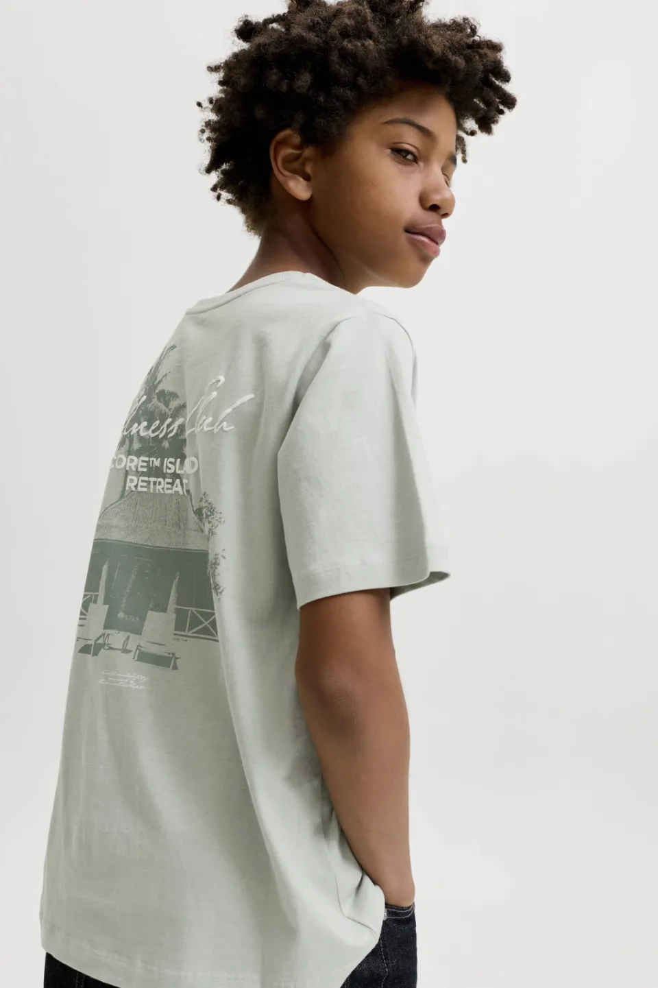 Jack & Jones t-shirt grijsgroen met print, foto 6