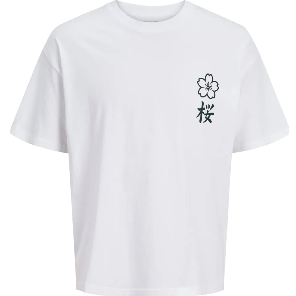 Jack & Jones rechtvallend t-shirt met backprint wit, foto 2