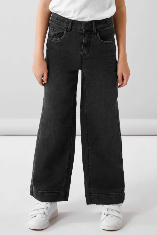 NAME IT KIDS wide leg jeans NKFROSE black denim
