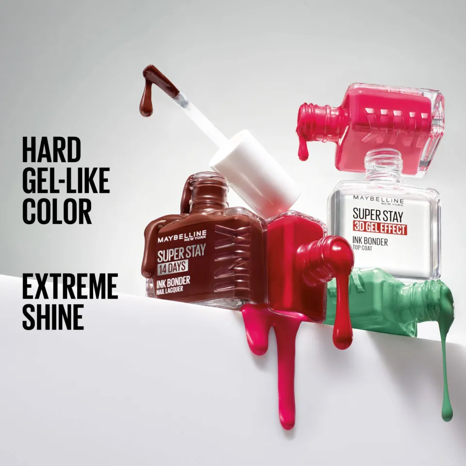 Maybelline New York SuperStay 14 DAYS Ink Bonder langhoudende nagellak - 25 Crystal Clear wit, foto 3