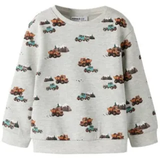 NAME IT MINI sweater met print - lichtgrijs All over print