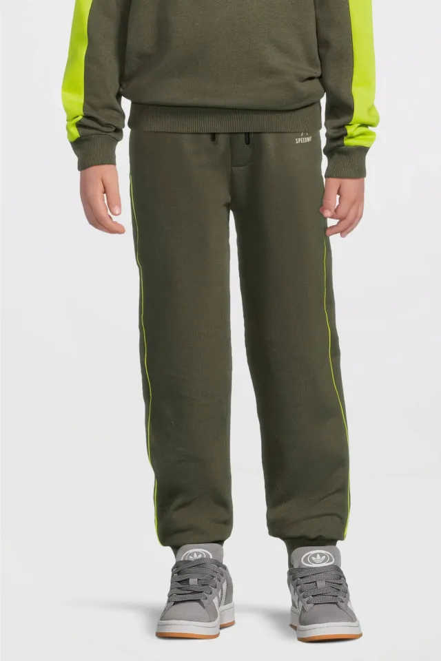 Orange Stars fleece joggingbroek Alec khaki, foto 3