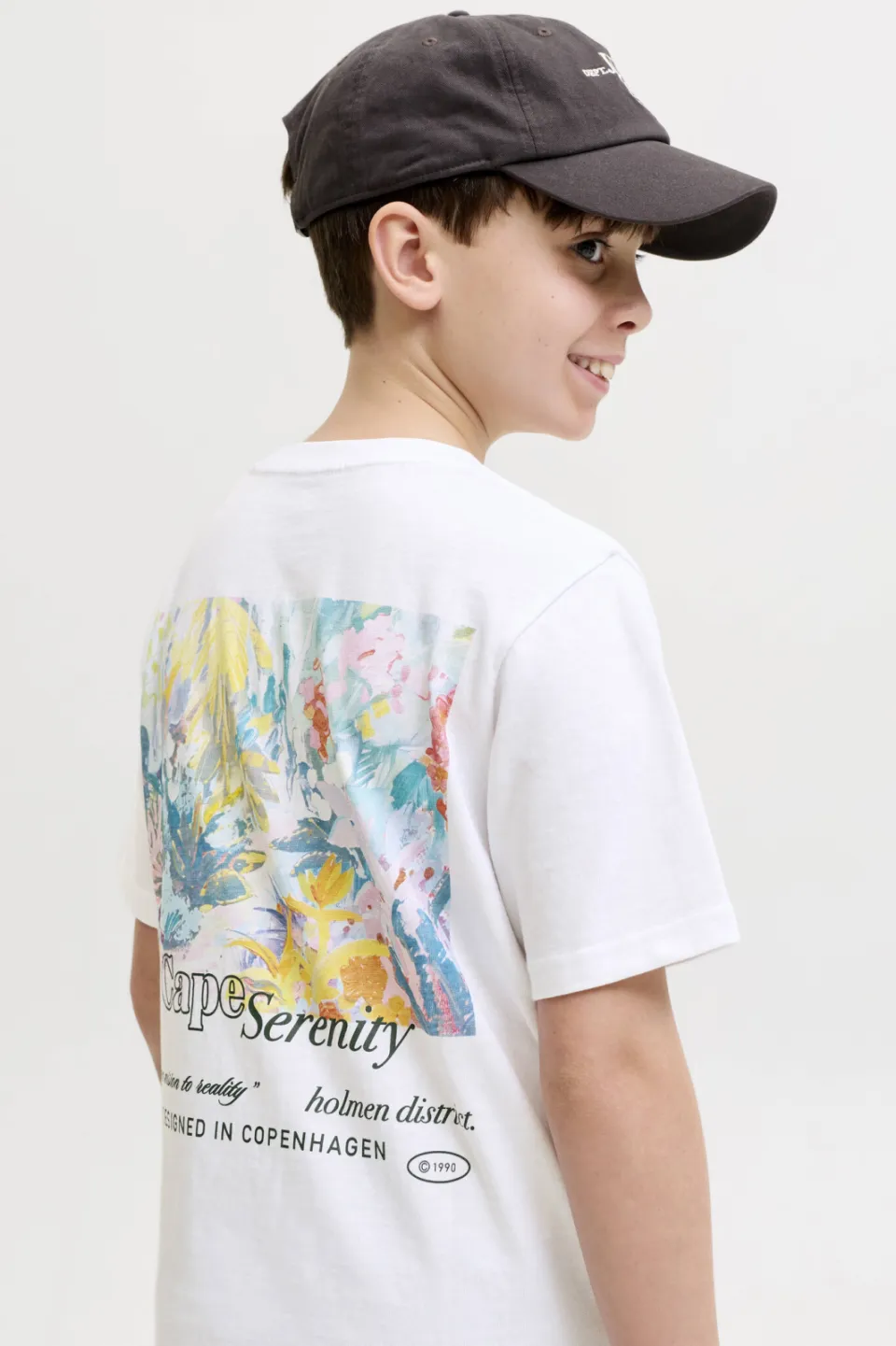 Jack & Jones junior t-shirt met backprint wit, foto 5