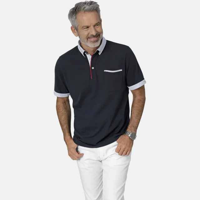 Babista regular fit polo FIOREZZENTO donkerblauw