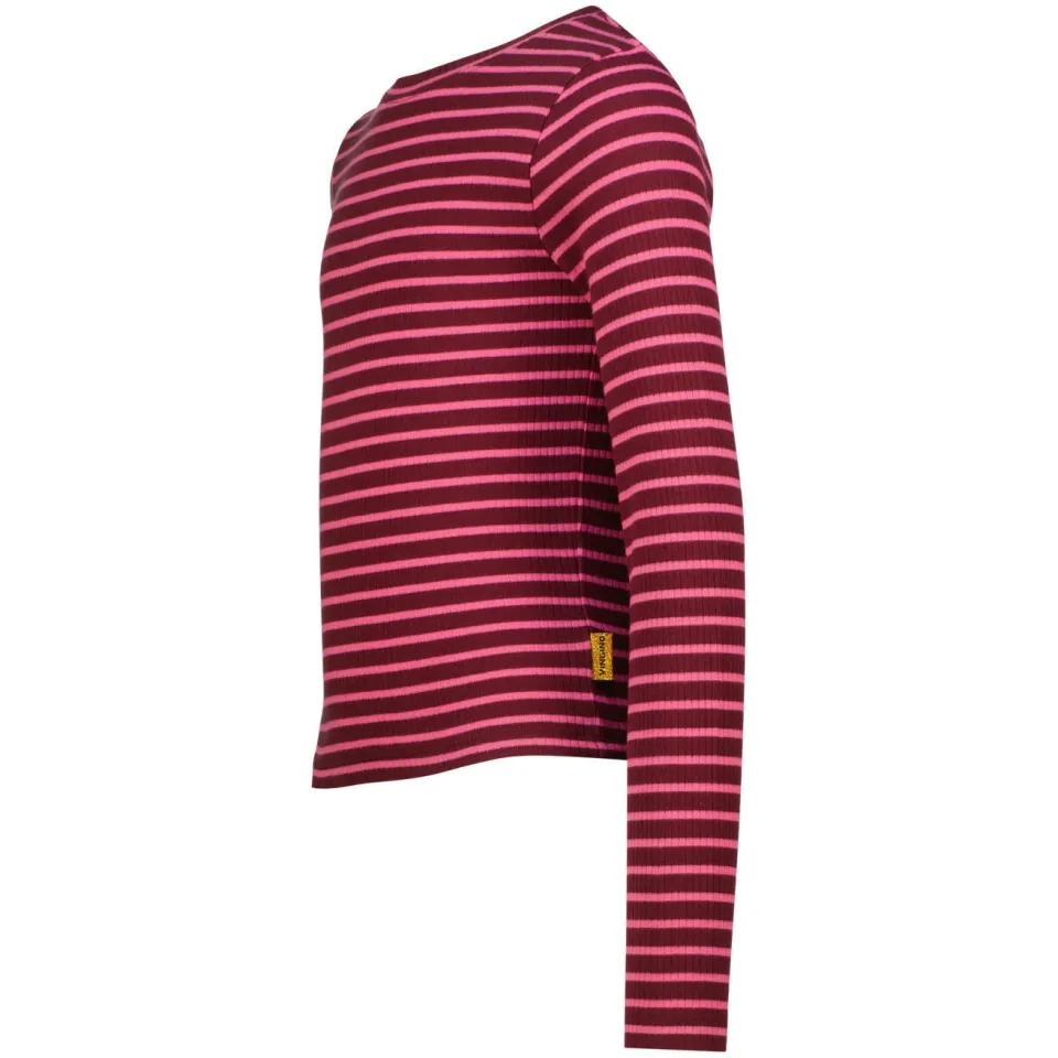 Vingino gestreepte longsleeve donkerrood/roze, foto 4