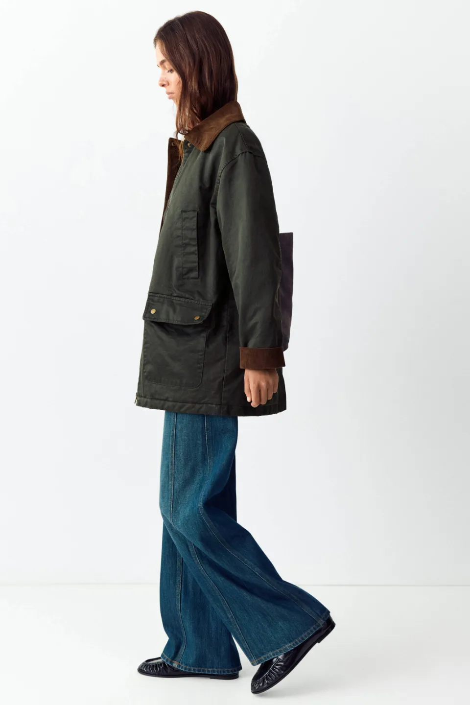 Mango Teen katoenen winterparka donkergroen donkergroen/bruin, foto 6