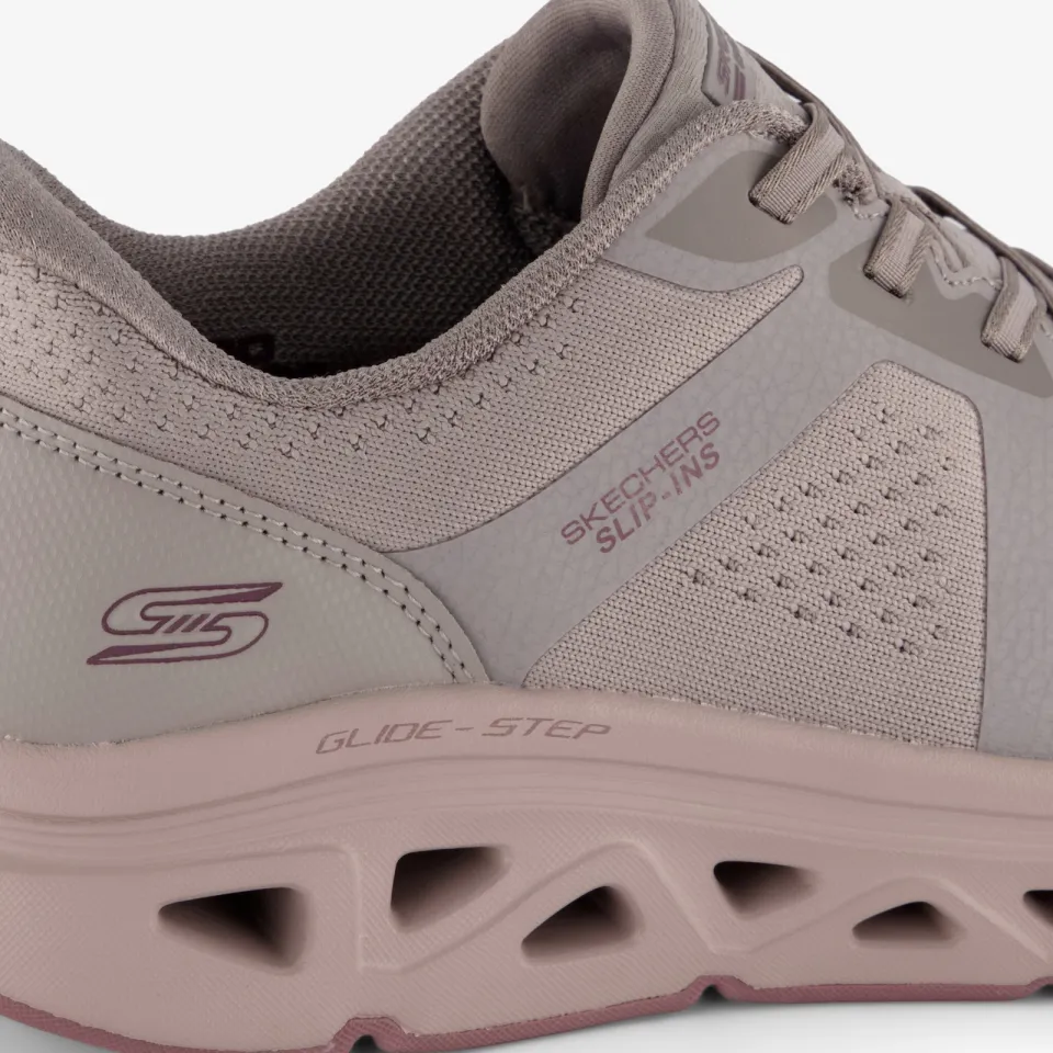 Skechers BOBS Sport Arc waves dames sneakers taupe, foto 7