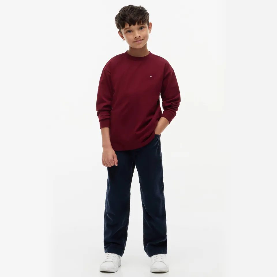 Tommy Hilfiger longsleeve donkerrood, foto 4