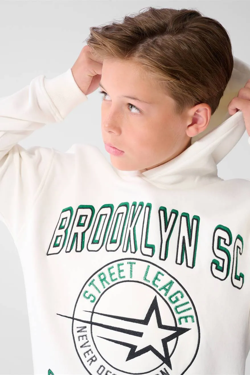 Shoeby hoodie met print - ecru/groen, foto 6