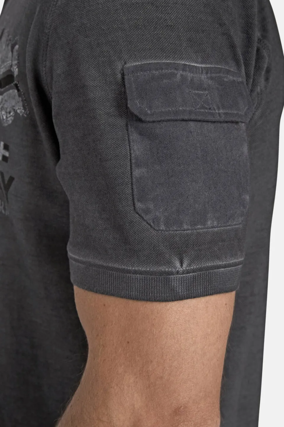 Jan Vanderstorm +FIT Collectie regular fit polo ALSING Plus donkergrijs, foto 5