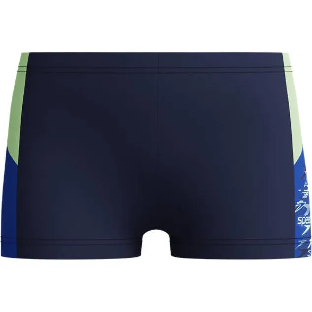 Speedo Dive Aquashort EnduraFlex zwemboxer - donkerblauw/limegroen
