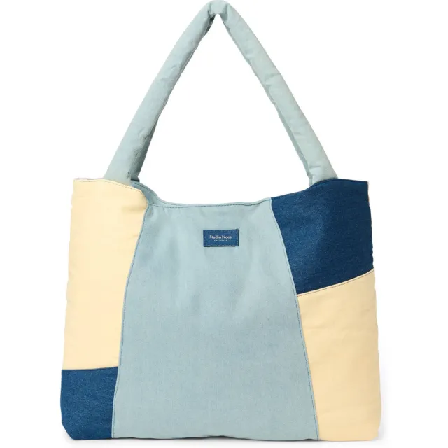 Studio Noos Denim Patchwork Mom Bag luiertas blauw