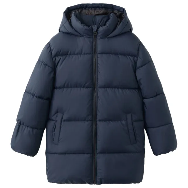Mango Kids gewatteerde jas marineblauw