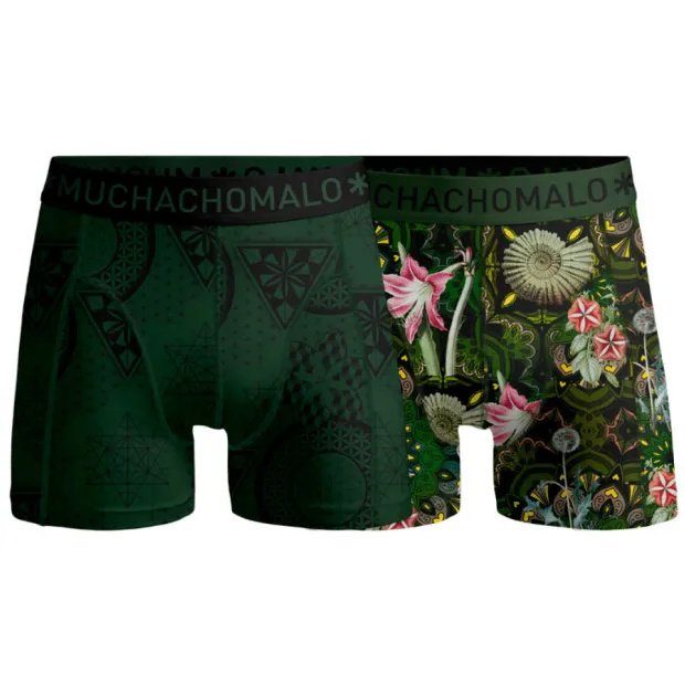 Muchachomalo Heren 2-pack Boxershorts Geometric Veelkleurig