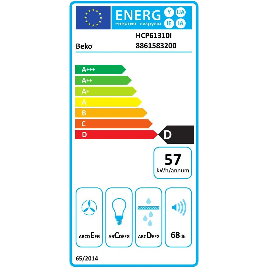 Beko HCP61310I afzuigkap inox, foto 2