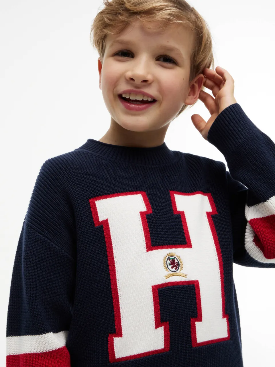 Tommy Hilfiger sweater met print - donkerblauw, foto 2
