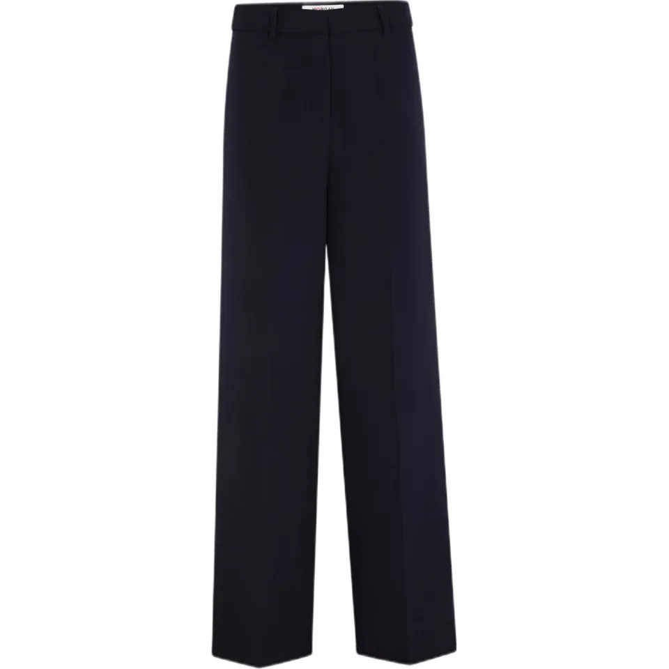 Morgan straight high waist pantalon marineblauw, foto 2