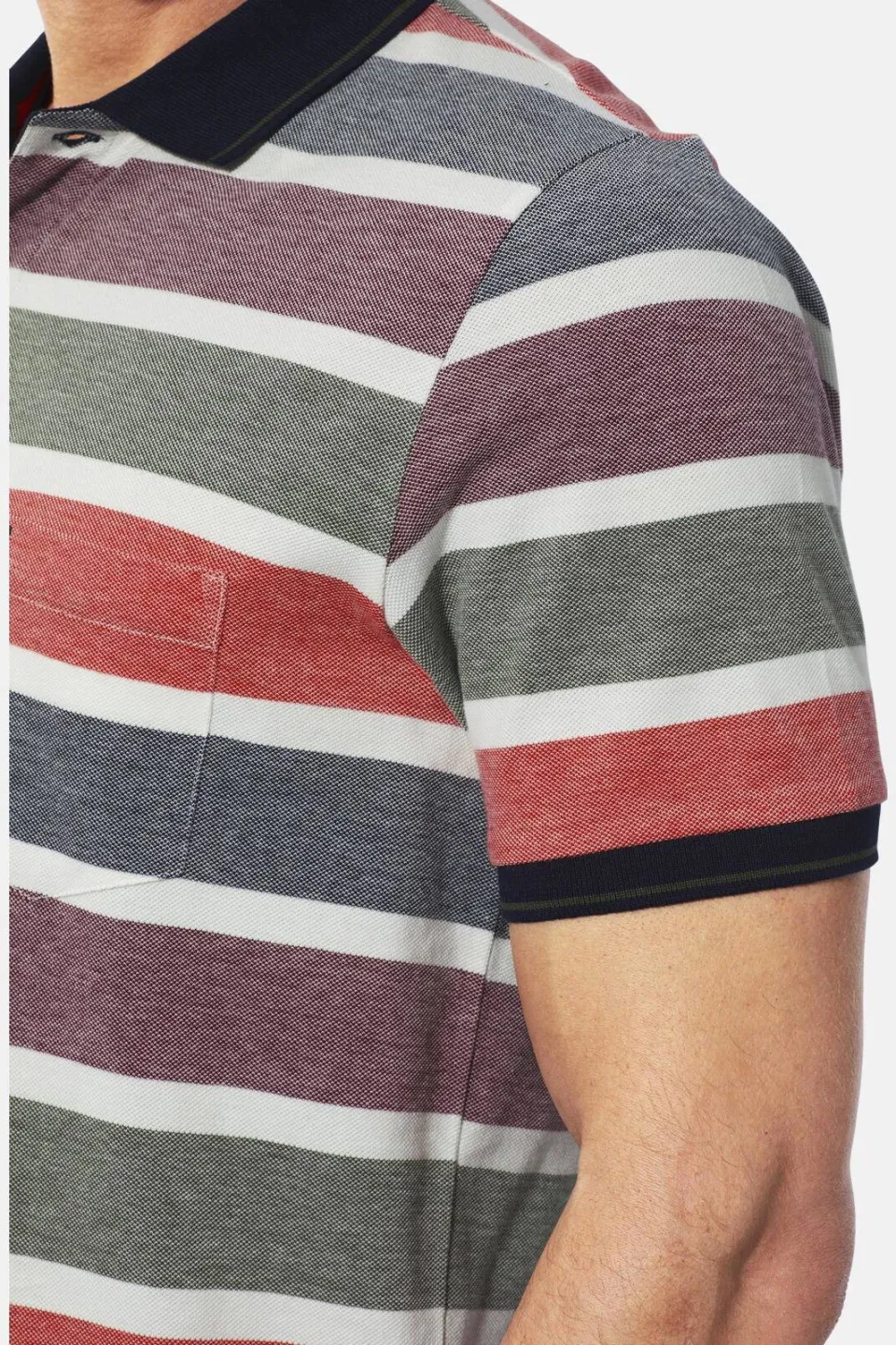 Babista regular fit gestreepte polo Plus Size - oranje, foto 6