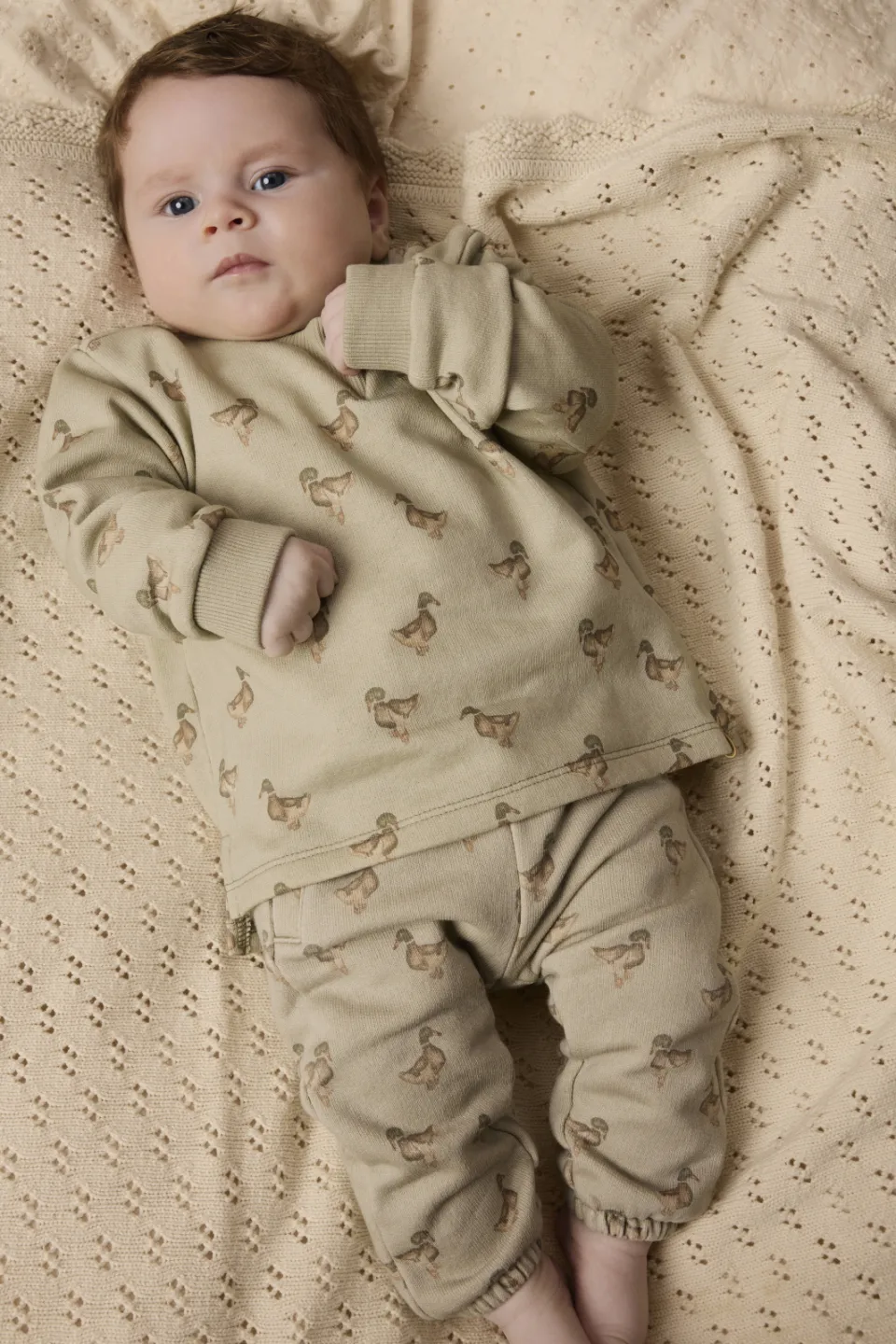 Lil' Atelier babybroek groen Zachtgroen
