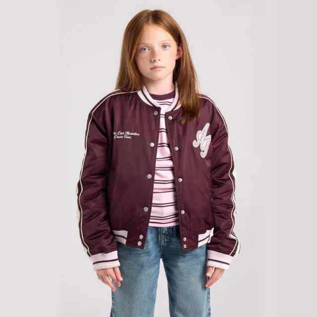 America Today baseball jacket bordeauxrood, foto 6