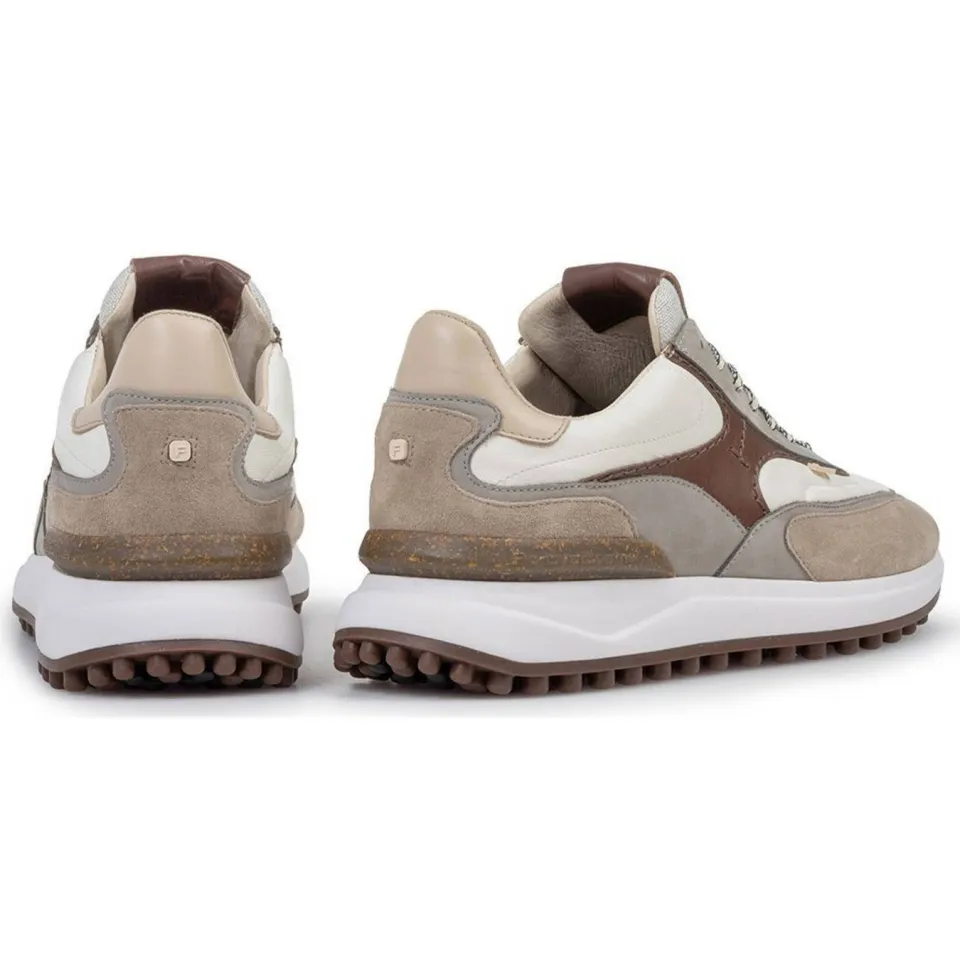 Floris Van Bommel Noppi 37.10 leren sneakers wit/bruin, foto 3