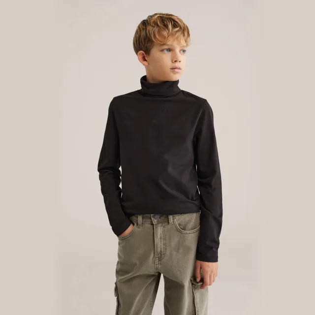 WE Fashion longsleeve zwart, foto 3