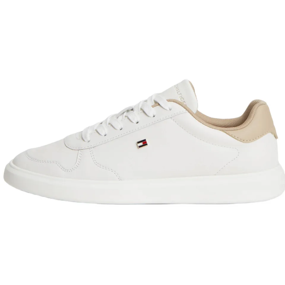 Tommy Hilfiger leren sneakers - wit/beige, foto 3