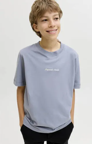 Jack & Jones junior t-shirt lichtblauw, foto 3