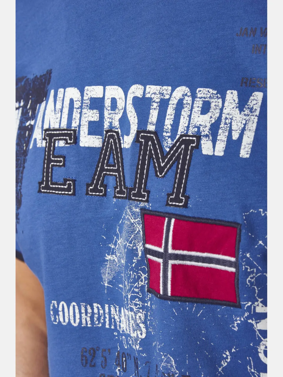 Jan Vanderstorm Sölve t-shirt koningsblauw, foto 6