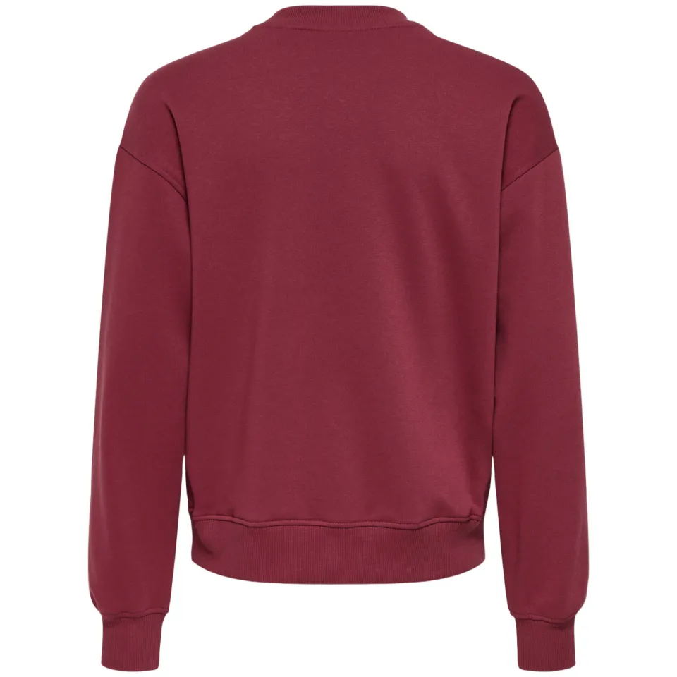 Only & Sons JUNIOR sweat sweater met borduursels en tekst - rood, foto 3